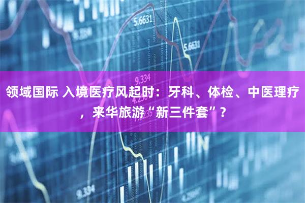 领域国际 入境医疗风起时：牙科、体检、中医理疗，来华旅游“新三件套”？